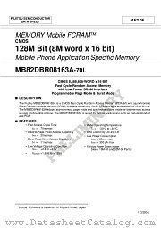 MB82BDR08163A-70L datasheet pdf Fujitsu Microelectronics
