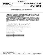 UPD16602N-XXX datasheet pdf NEC