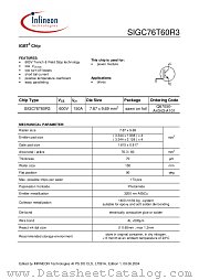 SIGC76T60R3 datasheet pdf Infineon