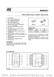 M54HC21 datasheet pdf ST Microelectronics