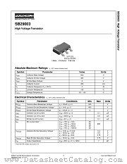 SB29003 datasheet pdf Fairchild Semiconductor