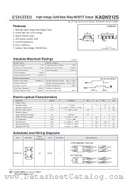 KAQW212S datasheet pdf Cosmo Electronics