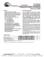 CY7C1485V33-250AXC datasheet pdf Cypress