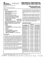 CD74HCT163MT datasheet pdf Texas Instruments
