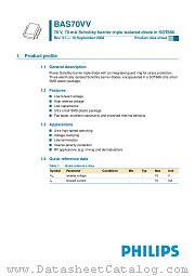 BAS70VV datasheet pdf Philips