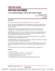 HD74ALVCH16832 datasheet pdf Renesas