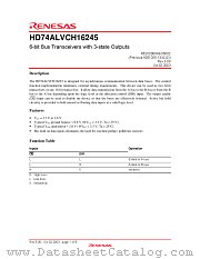 HD74ALVCH16245 datasheet pdf Renesas