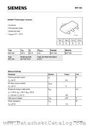 BSP 298 datasheet pdf Infineon