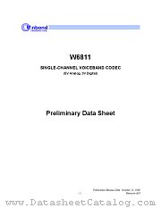 W6811 datasheet pdf Winbond Electronics