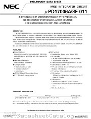 UPD17006AGF-051-3B9 datasheet pdf NEC