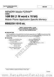 MB82D01181E-60L datasheet pdf Fujitsu Microelectronics