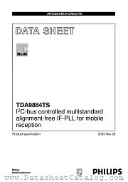 TDA9884TS/V1 datasheet pdf Philips