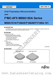 MB95F108AH-100W datasheet pdf Fujitsu Microelectronics