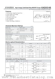 KAQV214S datasheet pdf Cosmo Electronics