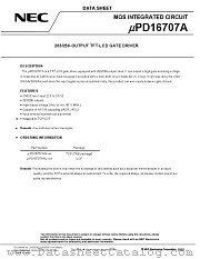 UPD16707A datasheet pdf NEC