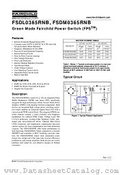 FSDL0365RNB datasheet pdf Fairchild Semiconductor