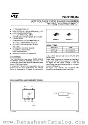 74LX1GU04 datasheet pdf ST Microelectronics