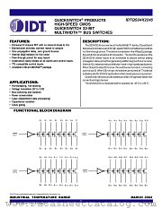 QS34X2245Q3G8 datasheet pdf IDT