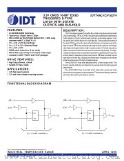 IDT74ALVCH16374PV datasheet pdf IDT