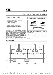 L6204D013TR datasheet pdf ST Microelectronics
