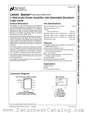 LM4990MH datasheet pdf National Semiconductor