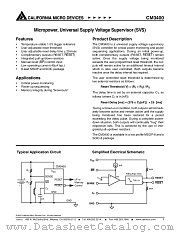 CM3400-00SN datasheet pdf California Micro Devices Corp