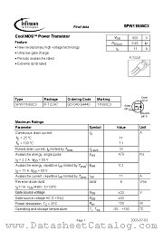 SPW11N80C3 datasheet pdf Infineon