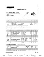 MPSA27_D75Z datasheet pdf Fairchild Semiconductor