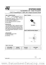 STGF3NC120HD datasheet pdf ST Microelectronics