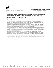 LM117WG/883 datasheet pdf National Semiconductor