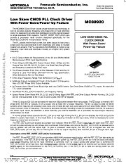 MC88920 datasheet pdf Freescale (Motorola)