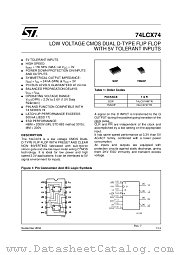 74LCX74 datasheet pdf ST Microelectronics