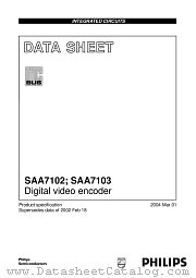 SAA7103E/V4 datasheet pdf Philips