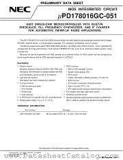 UPD178016GC-XXX-3B9 datasheet pdf NEC