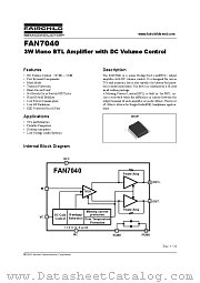 FAN7040 datasheet pdf Fairchild Semiconductor