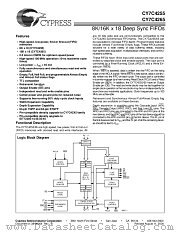 CY7C4255-15AC datasheet pdf Cypress