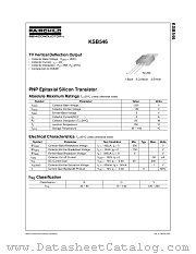 KSB546YTU datasheet pdf Fairchild Semiconductor