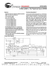 CY7C1327G datasheet pdf Cypress