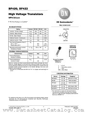 BF420ZL1 datasheet pdf ON Semiconductor