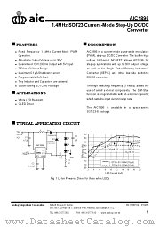 AIC1896 datasheet pdf Analog Integrations Corporation