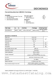 SIDC06D60C6 datasheet pdf Infineon