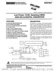 ADS7807P datasheet pdf Texas Instruments