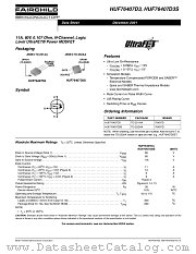 HUF76407D3ST datasheet pdf Fairchild Semiconductor