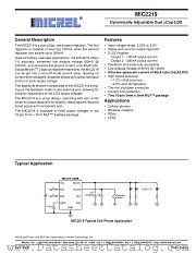 MIC2219 datasheet pdf Micrel Semiconductor