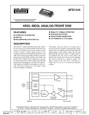 AFE1144E datasheet pdf Texas Instruments
