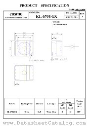 KL670YGX datasheet pdf Cosmo Electronics