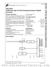 ADC12041CIV datasheet pdf National Semiconductor