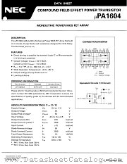 UPA1604CX datasheet pdf NEC