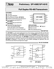 SP1491EES datasheet pdf Sipex Corporation