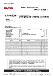 CPH6429 datasheet pdf SANYO